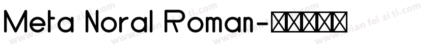 Meta Noral Roman字体转换